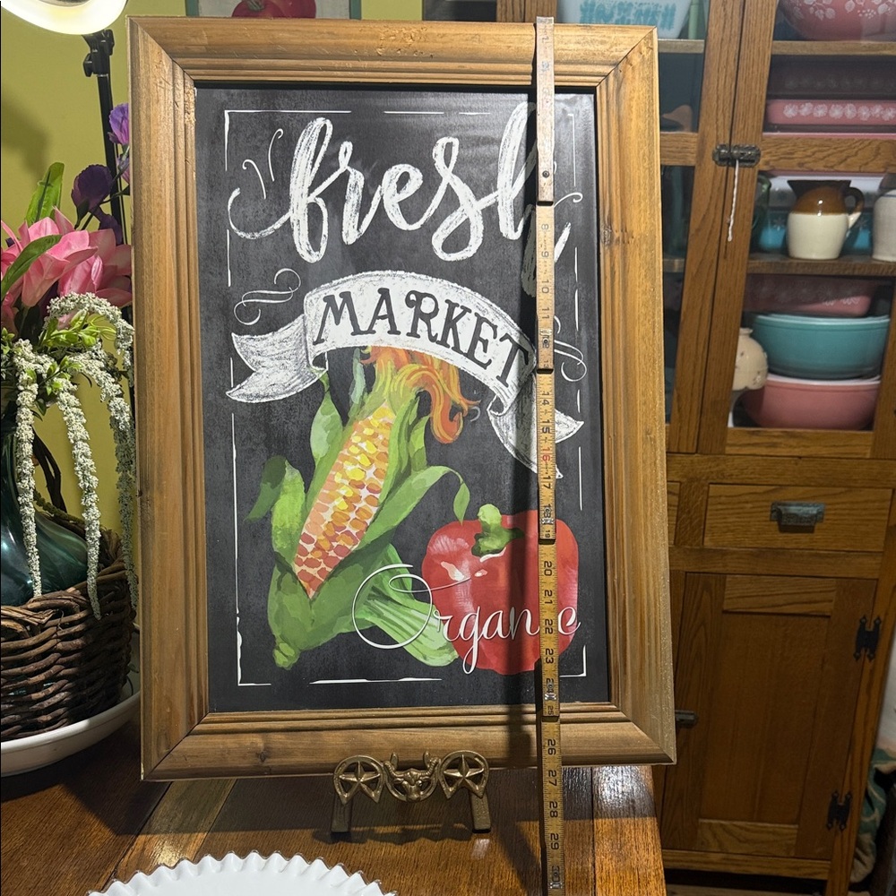 Flash sale💥🔥Farmhouse kitchen Fresh Market Organic Chalkboard Sign wall decor